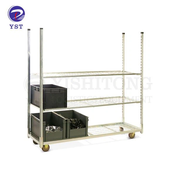 Kub Galvanized Paj Hloov Trolley